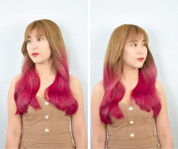 สีผม Rose latte