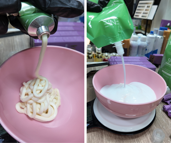 สีผม Rose latte